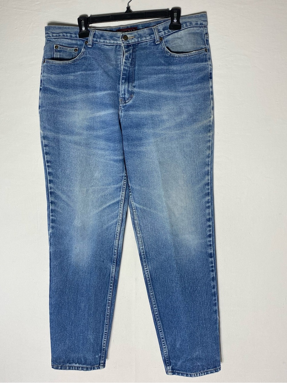 Vintage 90s Nevada Medium Wash High Rise Tapered Mom Jeans 34 100% Cotton